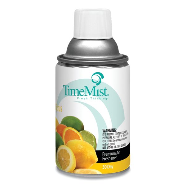 Timemist Metered Air Freshener Refill, Citrus, 6.6 oz Aerosol Spray, PK12 1042781
